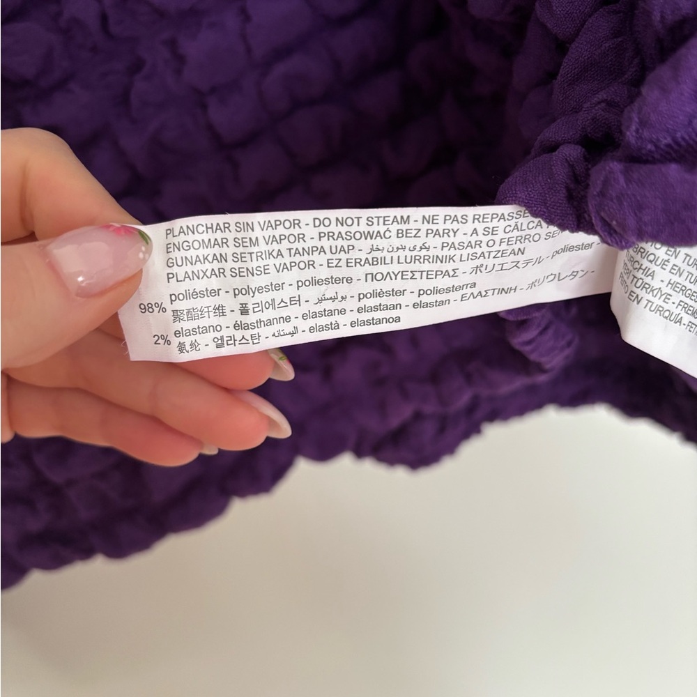 Zara Violet Textured Knit Top - Picture 5 of 5